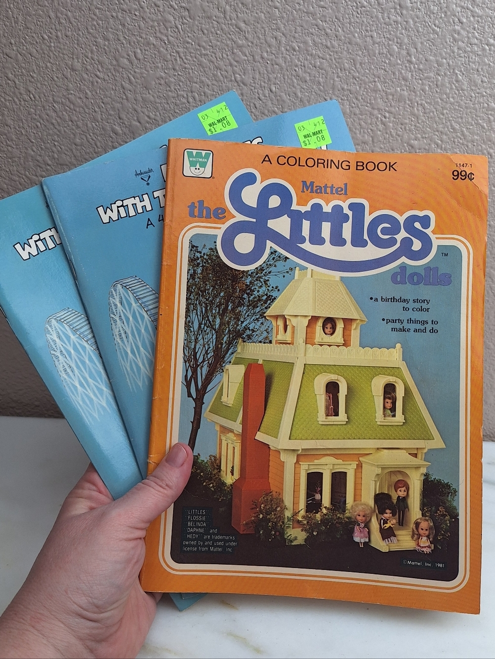Lot Of 3 Vtg 90s Mattel The Littles Dolls Coloring Book - Shirt Tales